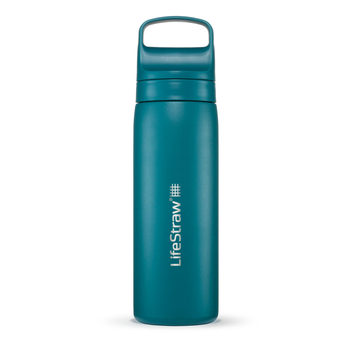 LifeStraw Go 2.0 Stainless Steel Water Filter Bottle 500ml - Laguna Teal - Blue