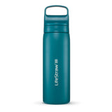 LifeStraw Go 2.0 Stainless Steel Water Filter Bottle 500ml - Laguna Teal - Blue
