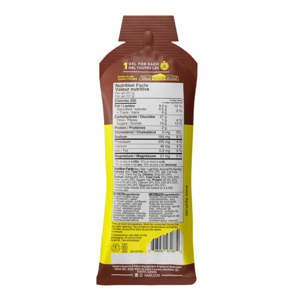 Näak Ultra Energy Gels (57g) - Chocolate (35mg Caffeine) - Find Your Feet Australia Hobart Launceston Tasmania