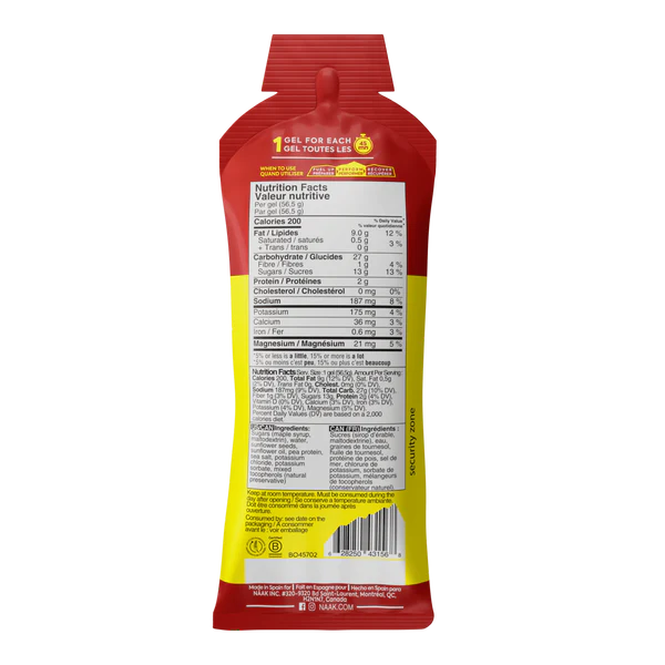 Näak Ultra Energy Gels (57g) - Salted Maple - Find Your Feet Australia Hobart Launceston Tasmania