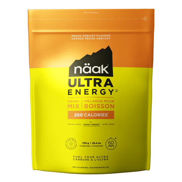 Näak Ultra Energy Drink Mix (720g) - Peach Apricot - Find Your Feet Australia Hobart Launceston Tasmania