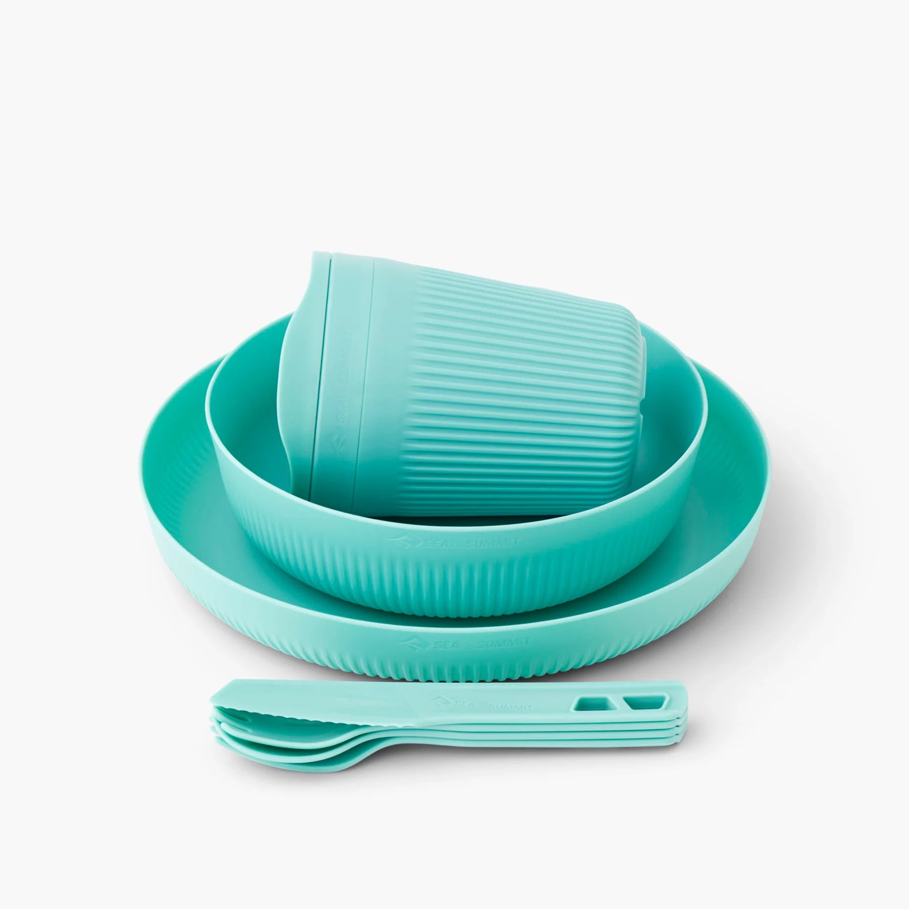 Sea To Summit Passage Dinnerware Set (7 Piece) - Aqua Sea - Find Your Feet Australia Hobart Launceston Tasmania