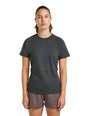 Icebreaker Merino 200 Waffle Elevation Short Sleeve T-Shirt (Women's) - Obsidian