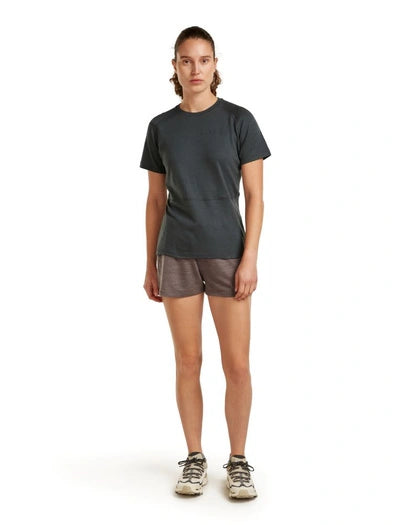 Icebreaker Merino 200 Waffle Elevation Short Sleeve T-Shirt (Women's) - Obsidian