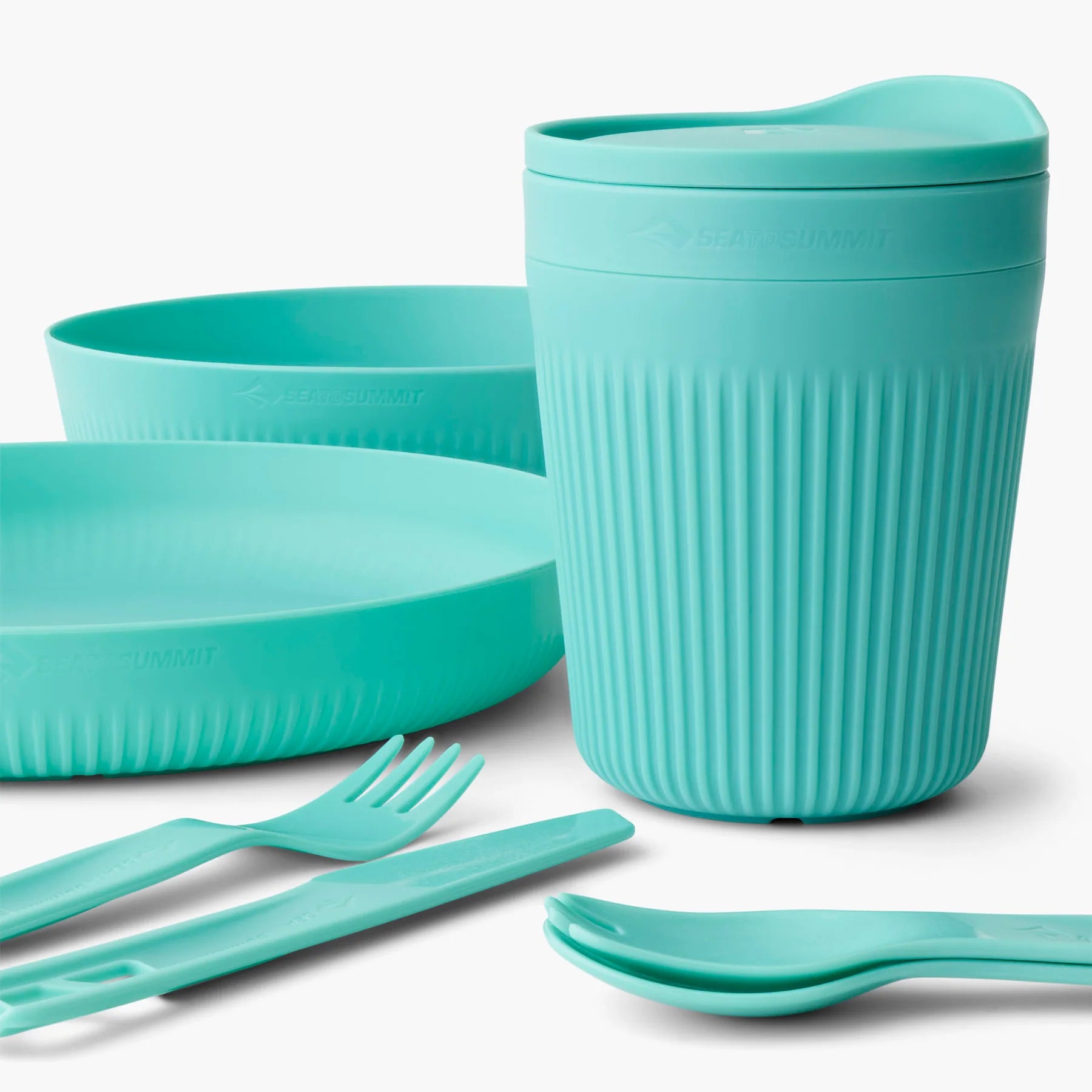 Sea To Summit Passage Dinnerware Set (7 Piece) - Aqua Sea - Find Your Feet Australia Hobart Launceston Tasmania