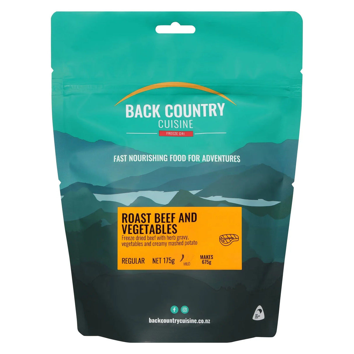 Back Country Cuisine Meals - Regular - Roast Beef And Vegetables - Find Your Feet Australia Hobart Launceston Tasmania