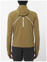 Salomon Sense Aero Hybrid Half Zip Hoodie (Men's) - Brilliant Olive - Find Your Feet Australia Hobart Launceston Tasmania