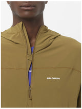 Salomon Sense Aero Hybrid Half Zip Hoodie (Men's) - Brilliant Olive - Find Your Feet Australia Hobart Launceston Tasmania