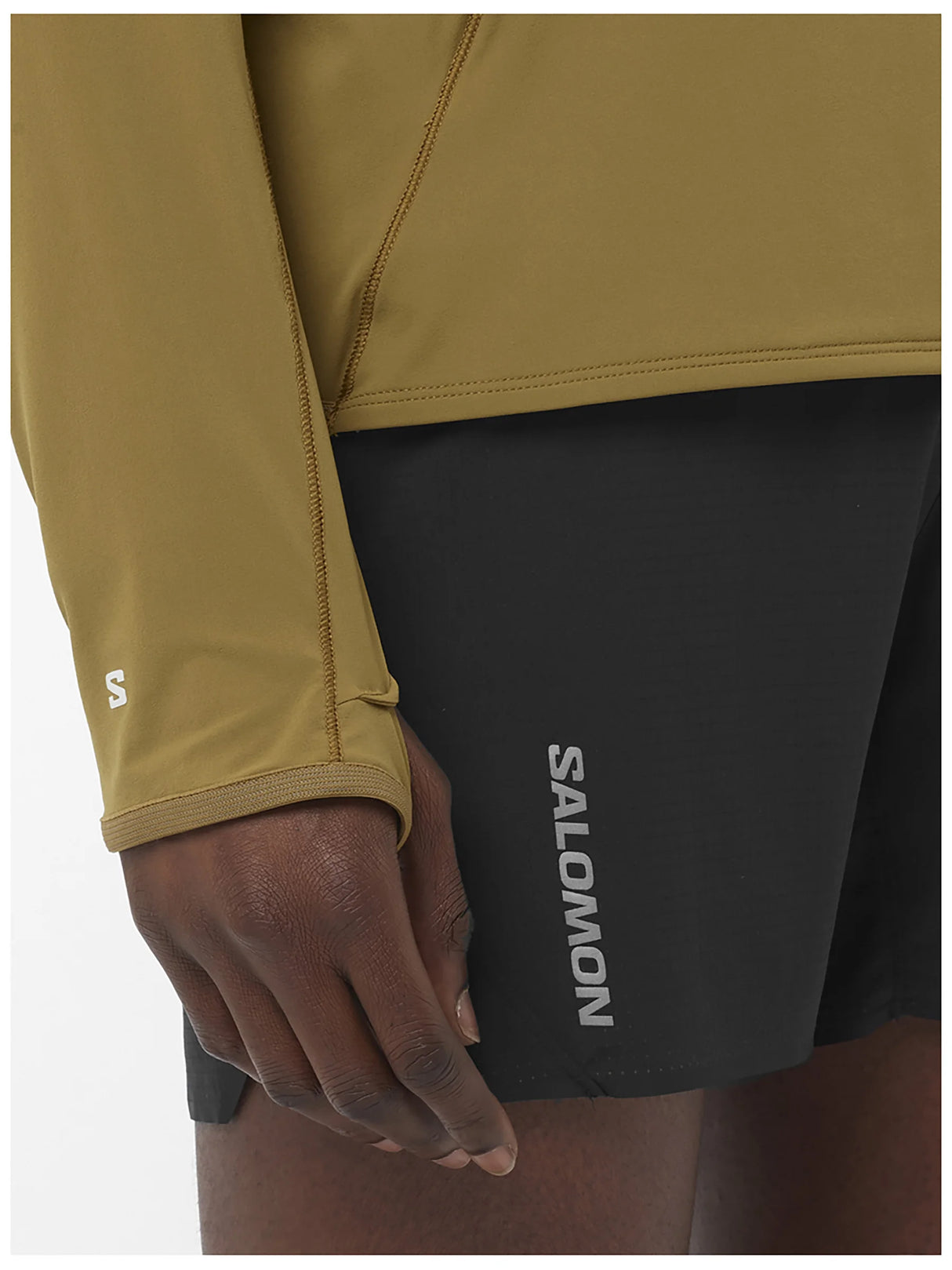 Salomon Sense Aero Hybrid Half Zip Hoodie (Men's) - Brilliant Olive - Find Your Feet Australia Hobart Launceston Tasmania