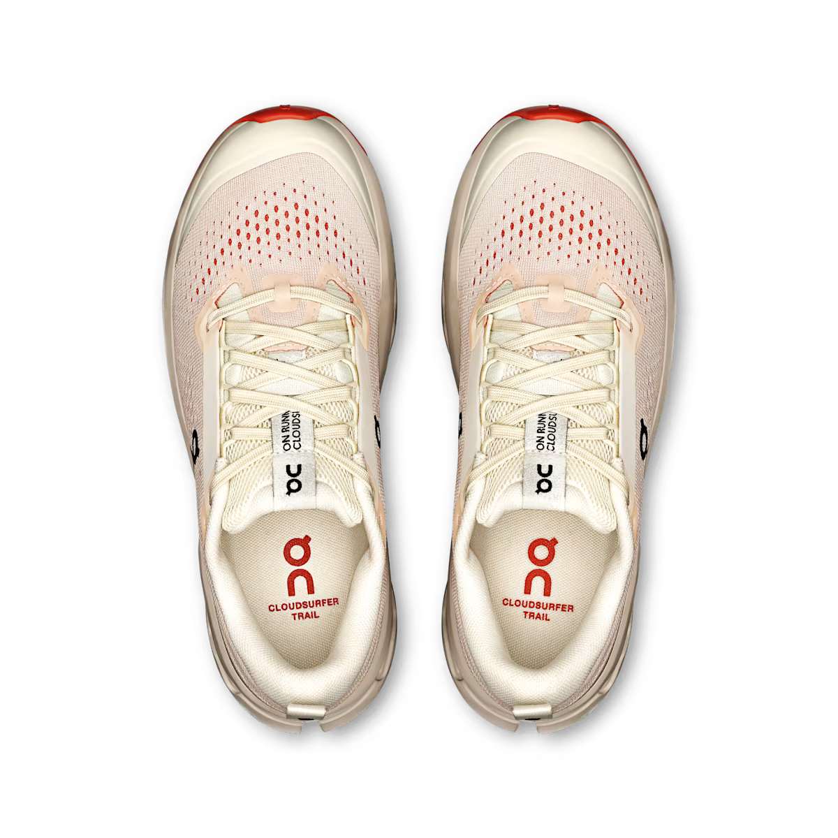 On Cloudsurfer Trail 2 (Women's) - Ivory/Salmon - Find Your Feet Australia Hobart Launceston Tasmania