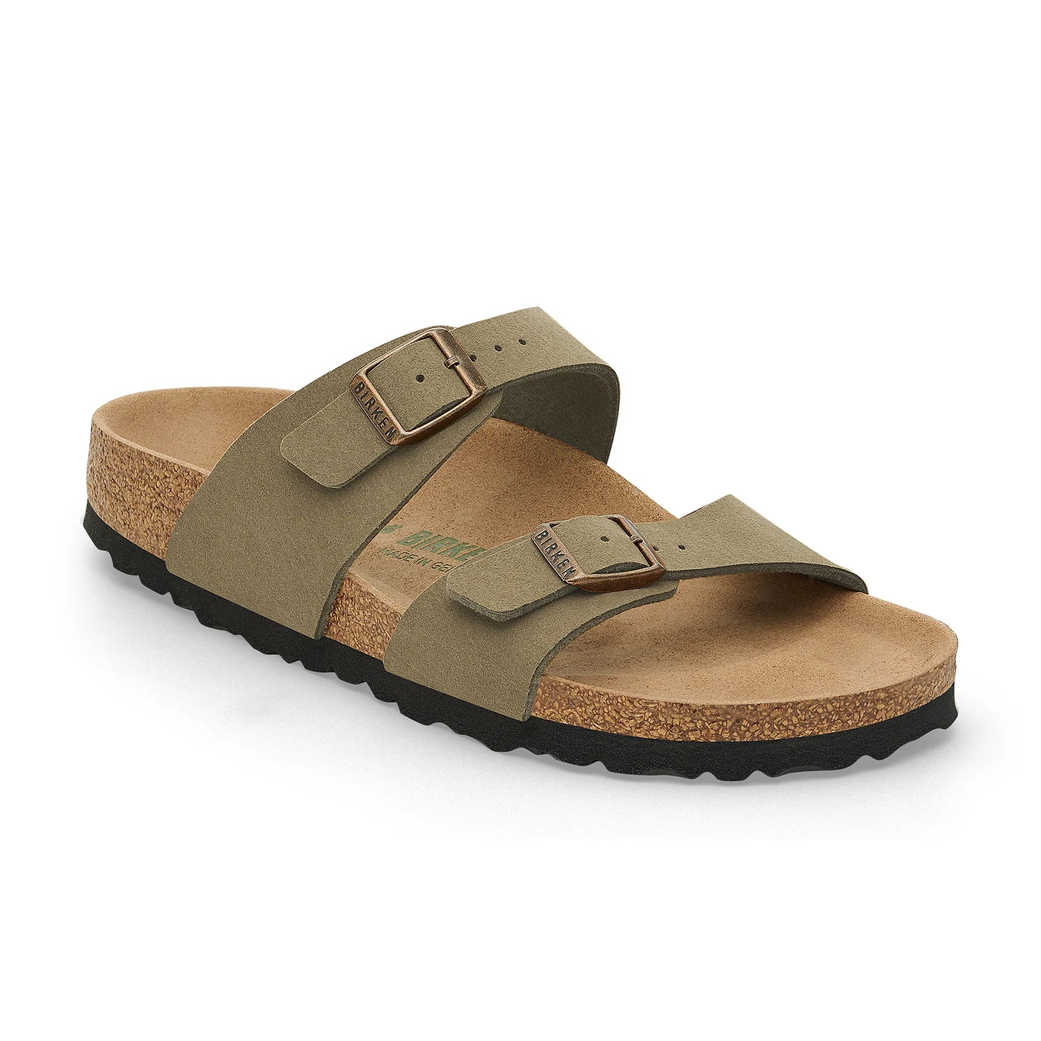 Birkenstock Sydney Vegan Pine Green Synthetic Sandal Regular (Women's) - Find Your Feet Australia Hobart Launceston Tasmania