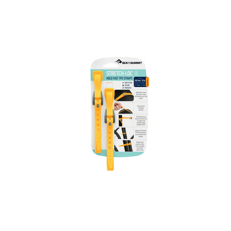 Sea to Summit Stretch-Loc TPU Straps 12mm - Black Dusk Yellow - Find Your Feet Australia Hobart Launceston Tasmania