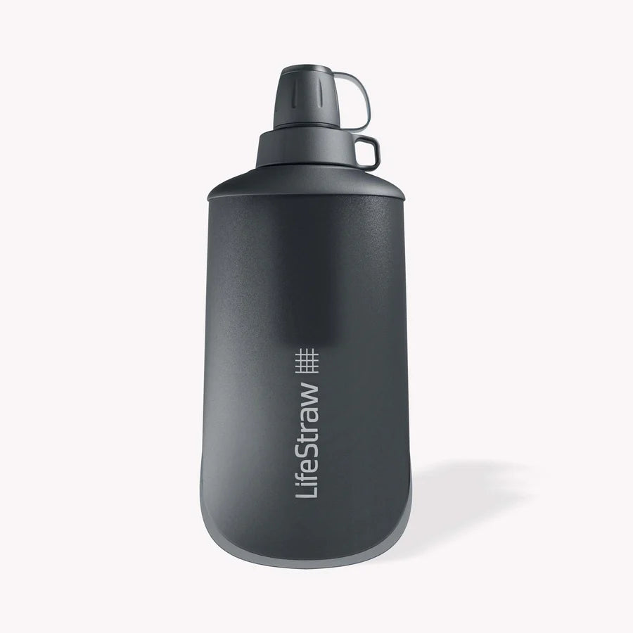 Lifestraw Peak Collapsible Squeeze Bottle - Dark Grey - Find Your Feet Australia Hobart Launceston Tasmania