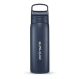 LifeStraw Go 2.0 Stainless Steel Water Filter Bottle 500ml - Aegean Sea - Navy Blue