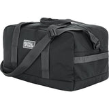 Black duffel bag with a visible brand logo on a white background - Fjällräven Vardag Duffel 33L - Black