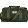 Green duffel bag with a visible brand logo on a white background - Fjällräven Vardag Duffel 33L - Deep Forest