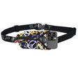 Belt bag with colorful peace sign design and phone case on a white background - SPIbelt Original Running Belt - Whirled Peace