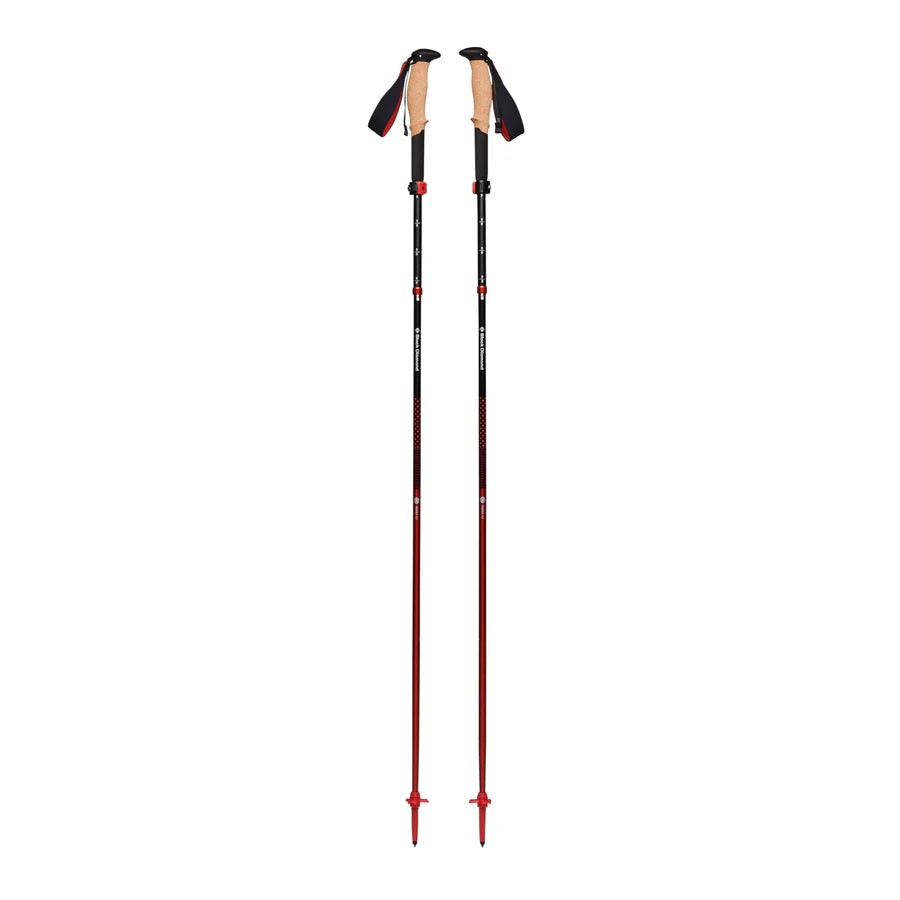 Black Diamond Pursuit FLZ Trekking Poles - Black/Octane - Find Your Feet Australia Hobart Launceston Tasmania