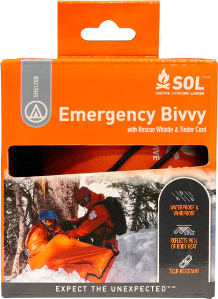 SOL Emergency Bivvy Survival with Rescue Whistle
