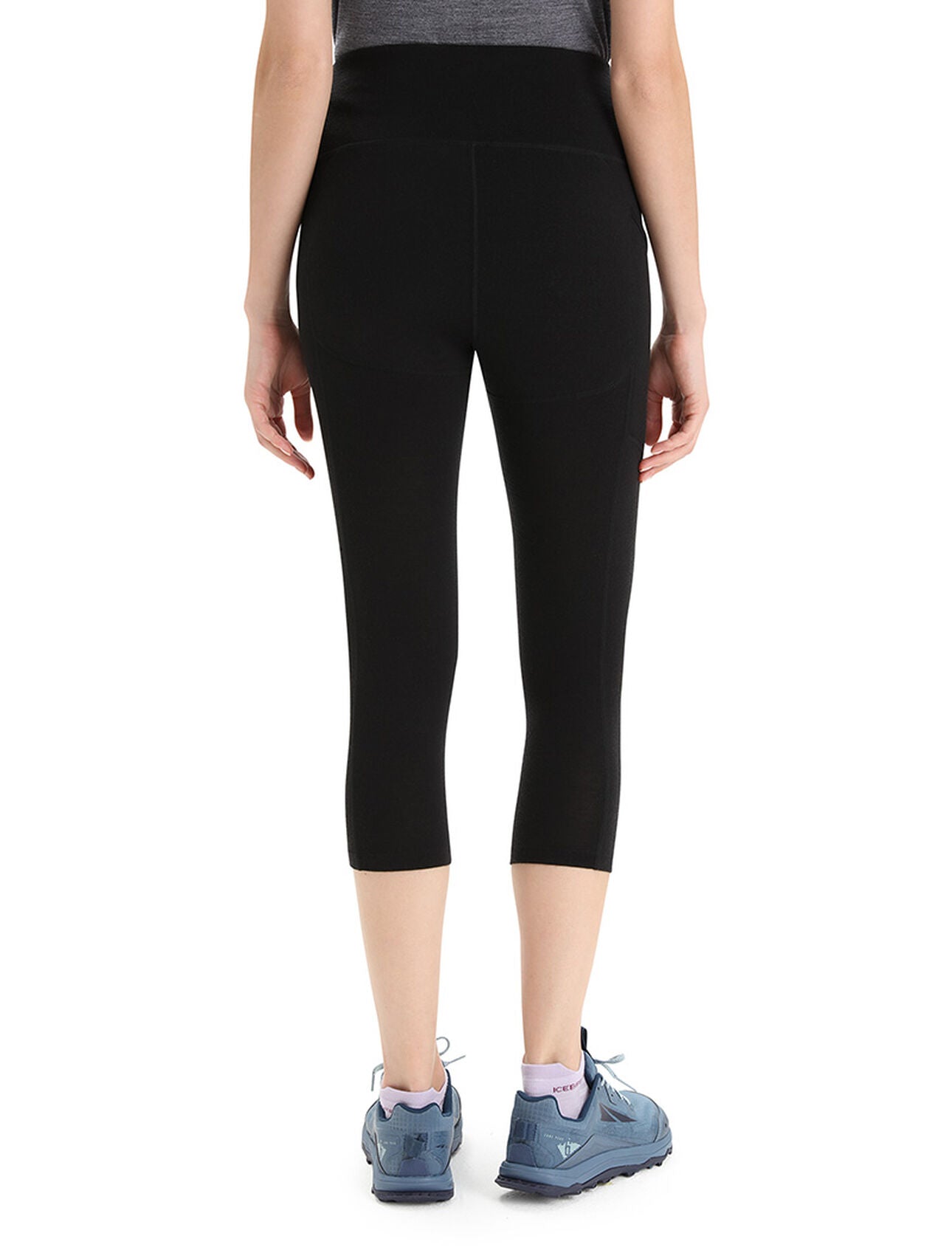 Icebreaker Fastray High Rise 3/4 Tights (Women's) - Find Your Feet Australia Hobart Launceston Tasmania - Black