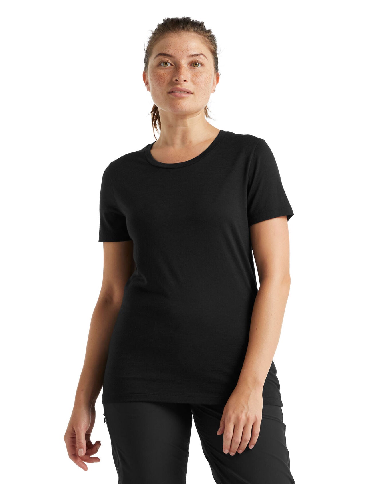 Icebreaker Tech Lite II SS Tee (Women's) - Find Your Feet Australia Hobart Launceston Tasmania - Black