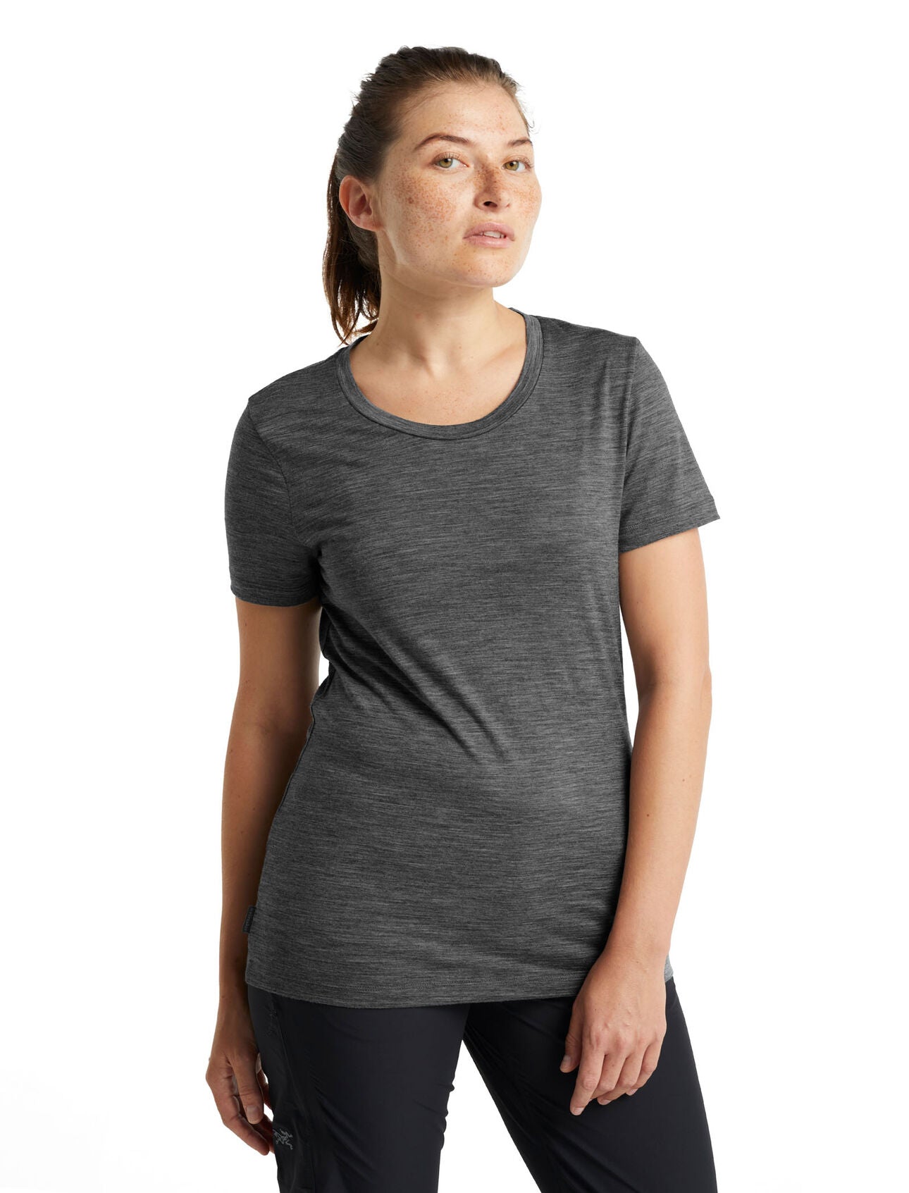 Icebreaker Tech Lite II SS Tee (Women's) - Find Your Feet Australia Hobart Launceston Tasmania - Gritstone Heather