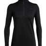 Icebreaker Original LS Half Zip Top (Women's) - Black - Find Your Feet Australia Hobart Launceston Tasmania