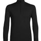 Icebreaker Original LS Half Zip (Men's) W20 - Black - Find Your Feet Australia Hobart Launceston Tasmania