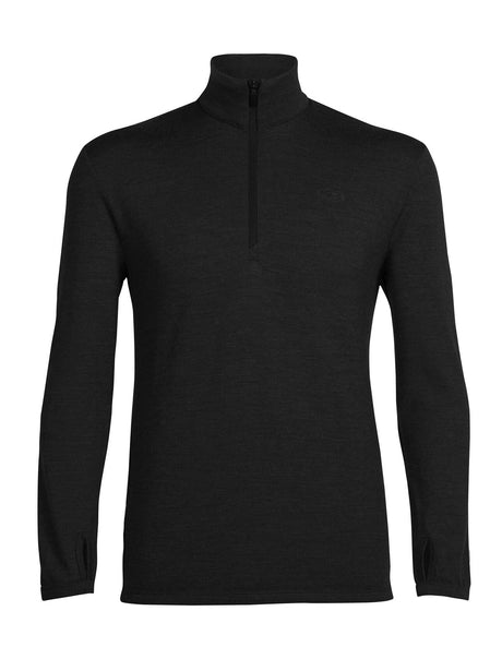 Icebreaker Original LS Half Zip (Men's) W20 - Black - Find Your Feet Australia Hobart Launceston Tasmania