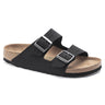 Birkenstock Arizona BirkiBuc/Microfibre Vegan Sandal - Regular (Unisex) - Black - Find Your Feet Australia Hobart Launceston Tasmania