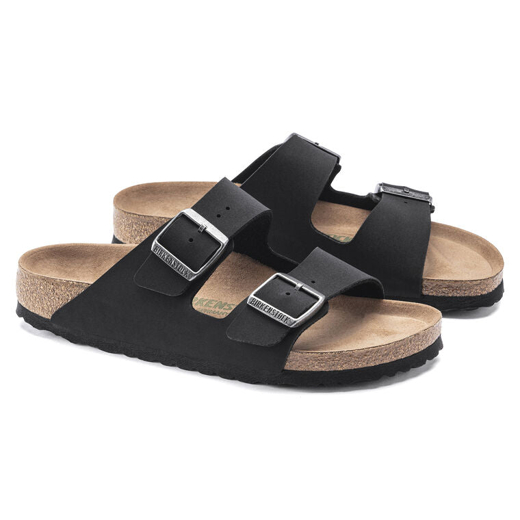 Birkenstock Arizona Birki-Buc/Micro Fibre Sandal (Women's) Black - Find Your Feet Australia Hobart Launceston Tasmania