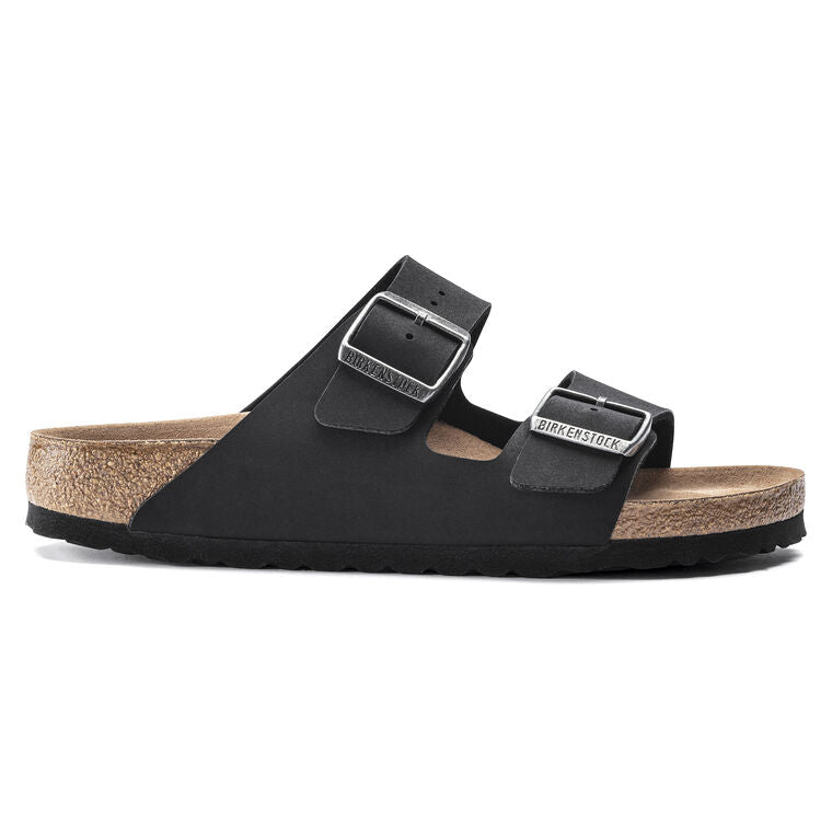 Birkenstock Arizona Birki-Buc/Micro Fibre Sandal (Women's) Black - Find Your Feet Australia Hobart Launceston Tasmania