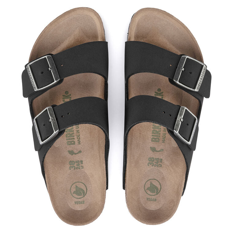 Birkenstock Arizona Birki-Buc/Micro Fibre Sandal (Women's) Black - Find Your Feet Australia Hobart Launceston Tasmania