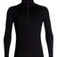 Icebreaker 260 Tech LS Half Zip Merino (Men's) - Black - Find Your Feet - Hobart Australia Tasmania Hiking Thermal Travel 