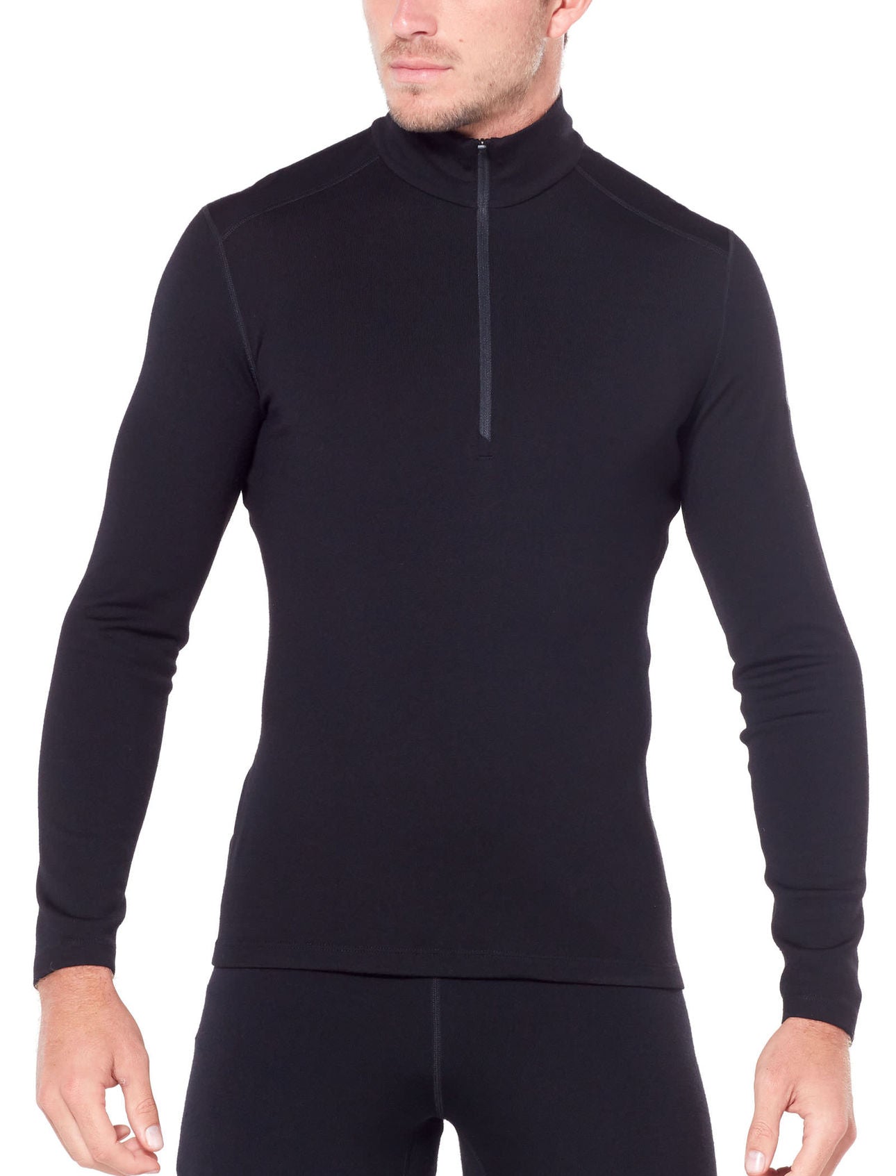 Icebreaker 260 Tech LS Half Zip Merino (Men's) - Black - Find Your Feet - Hobart Australia Tasmania Hiking Thermal Travel 