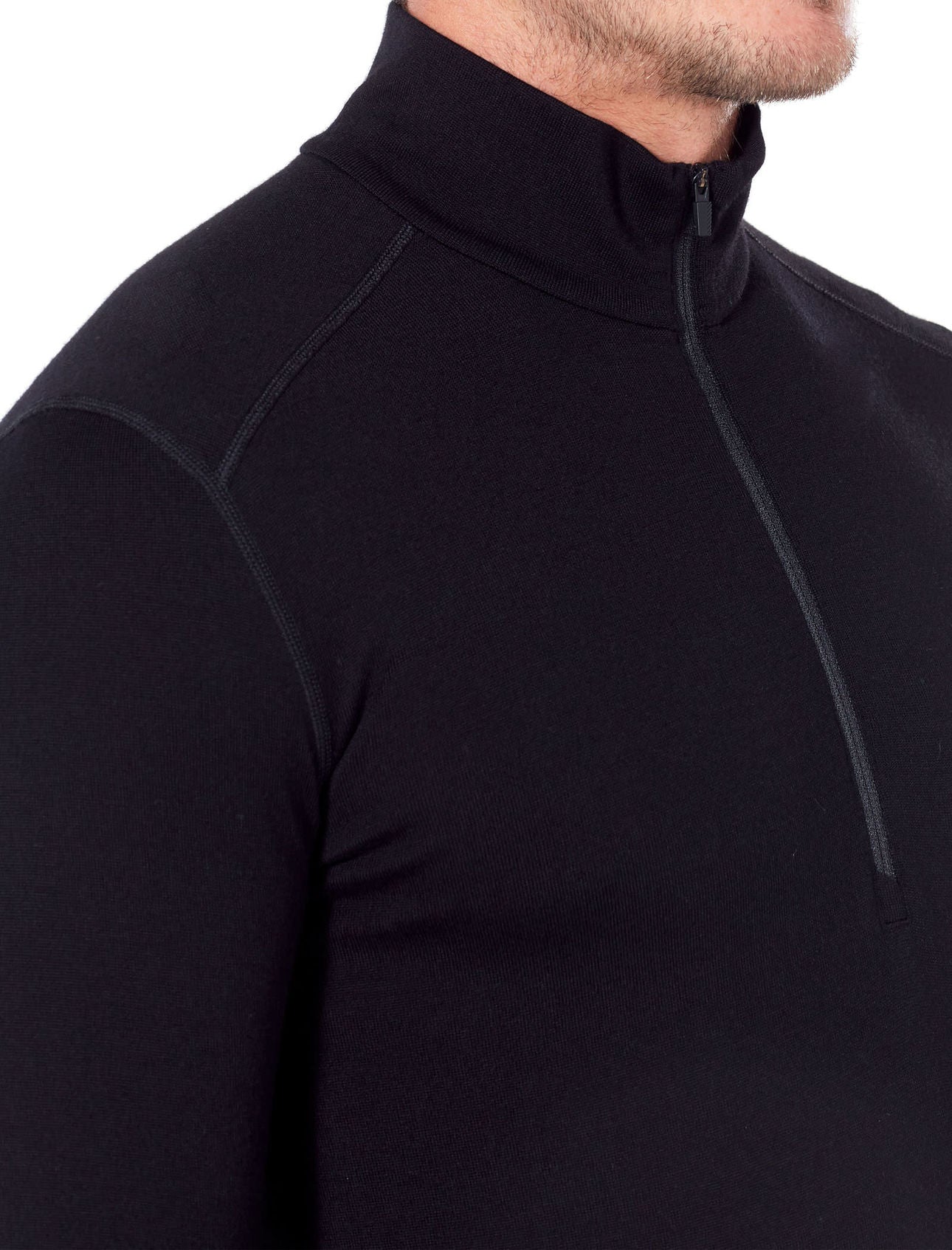 Icebreaker 260 Tech LS Half Zip Merino (Men's) - Black - Find Your Feet - Hobart Australia Tasmania Hiking Thermal Travel 