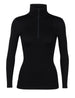 Icebreaker 260 Tech LS Half Zip (Women's) Black W20 - Find Your Feet Australia Tasmania Hobart Launceston