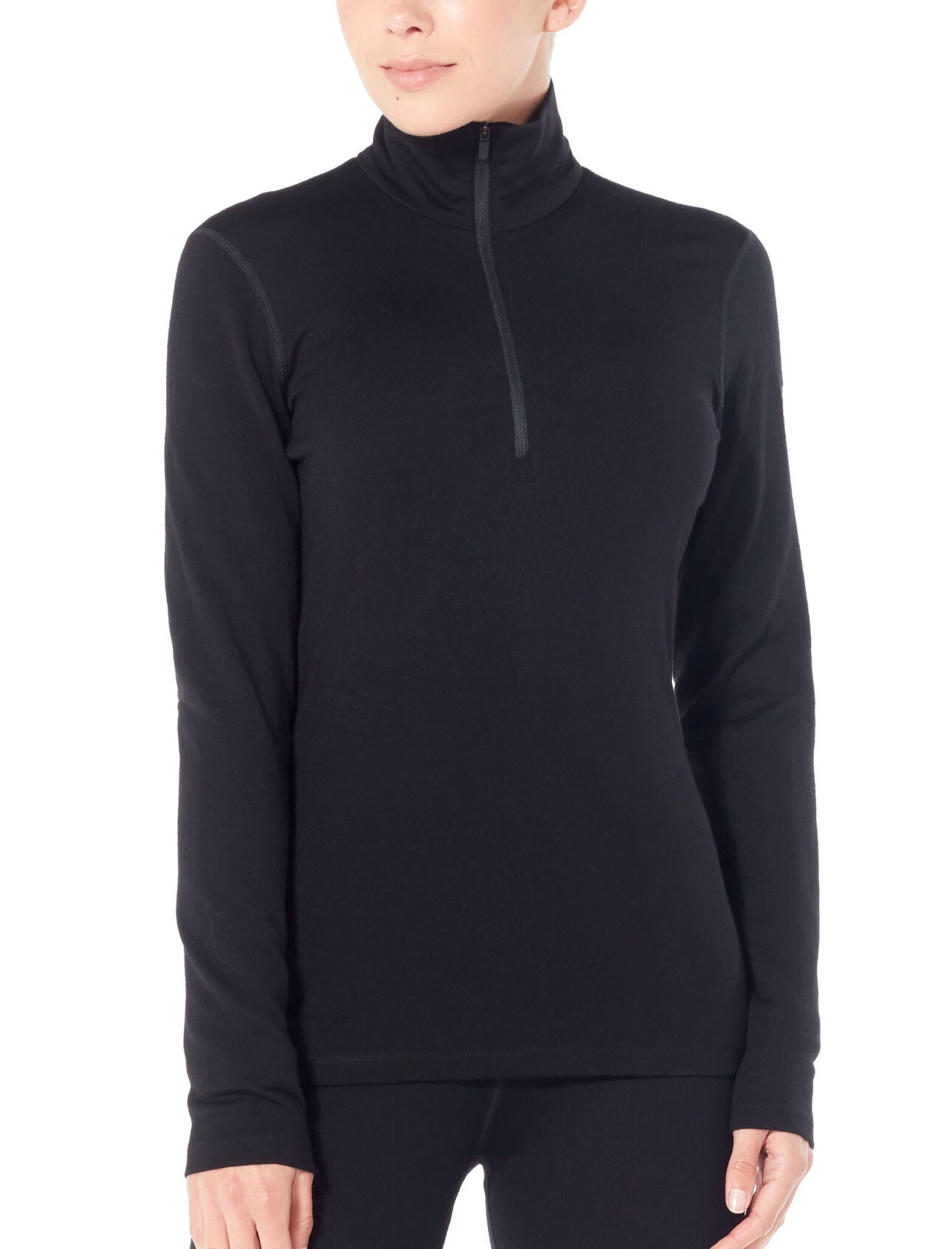 Icebreaker 260 Tech LS Half Zip (Women's) Black W20 - Find Your Feet Australia Tasmania Hobart Launceston