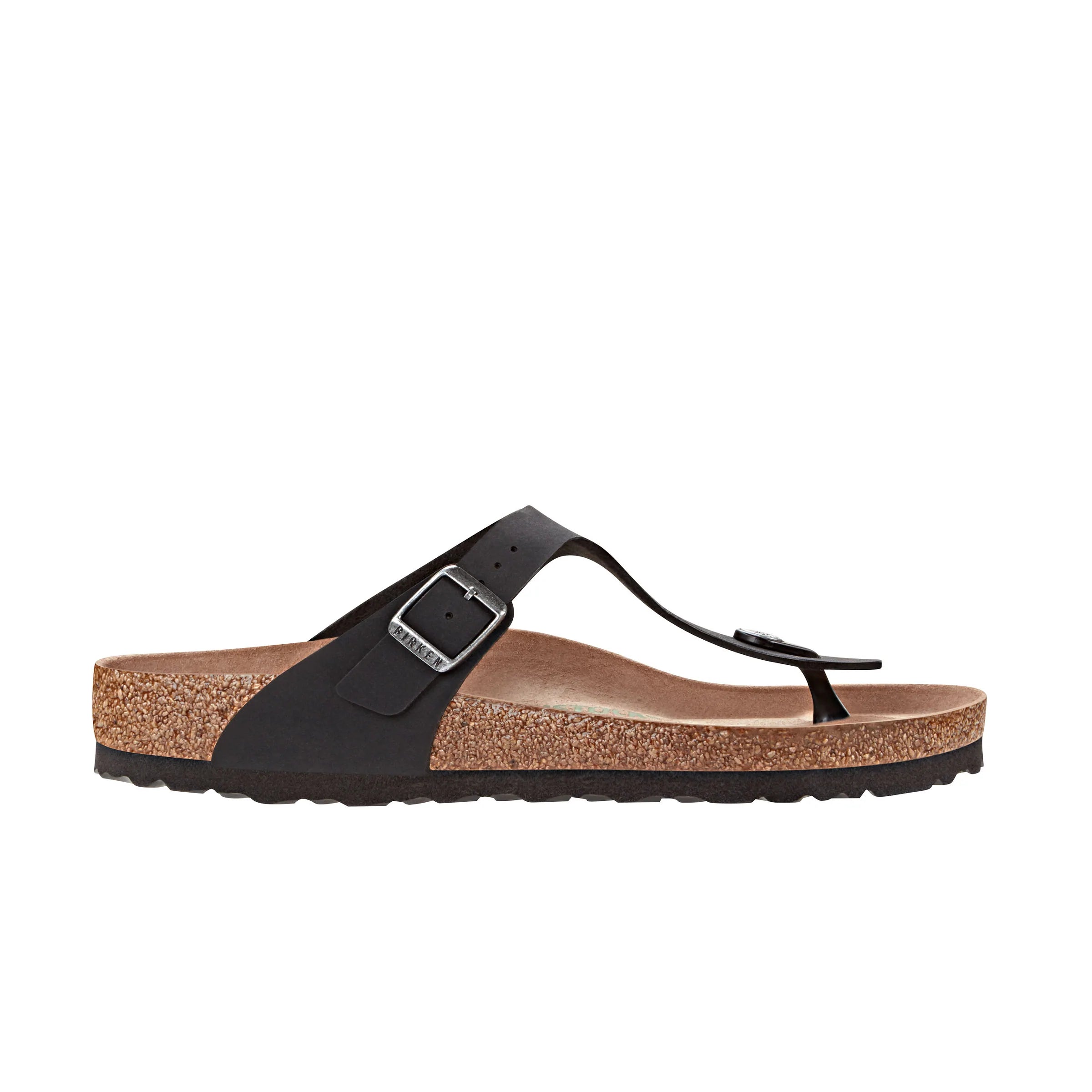 Birkenstock Gizeh Earthy Vegan BirkiBuc Sandal (Women's) Black 1020380 - Find Your Feet Australia Hobart Launceston Tasmania