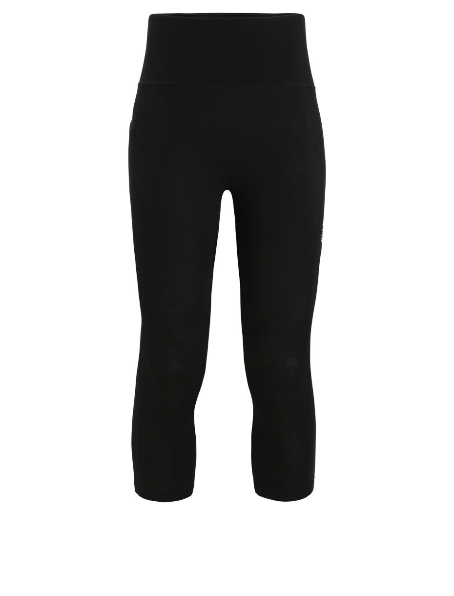 Icebreaker Fastray High Rise 3/4 Tights (Women's) - Black Icebreaker