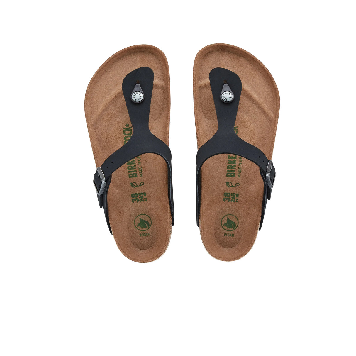 Birkenstock Gizeh Earthy Vegan BirkiBuc Sandal (Women's) Black 1020380 - Find Your Feet Australia Hobart Launceston Tasmania