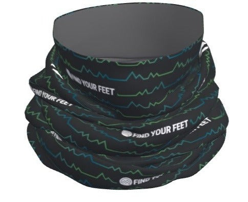 Find Your Feet Neck Tubes (Unisex) - Find Your Feet Australia Hobart Launceston Tasmania - Green Mountains