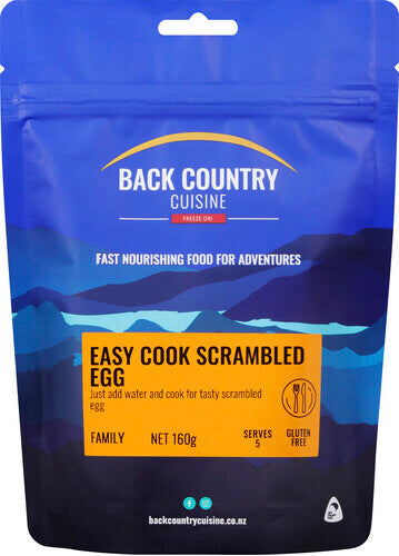 Back Country Cuisine Easy Cook Scrambled Eggs - Find Your Feet Australia Hobart Launceston Tasmania