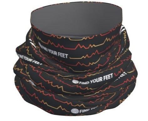 Find Your Feet Neck Tubes (Unisex) - Find Your Feet Australia Hobart Launceston Tasmania - Red Mountains