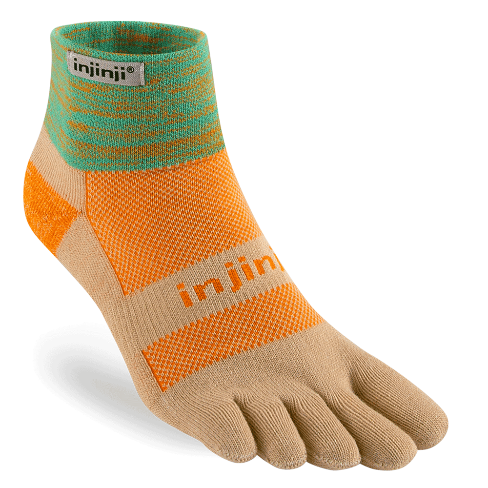 Injinji Trail 2.0 MW Mini-Crew Toesocks (Unisex) - Find Your Feet Australia Hobart Launceston Tasmania - Wheat