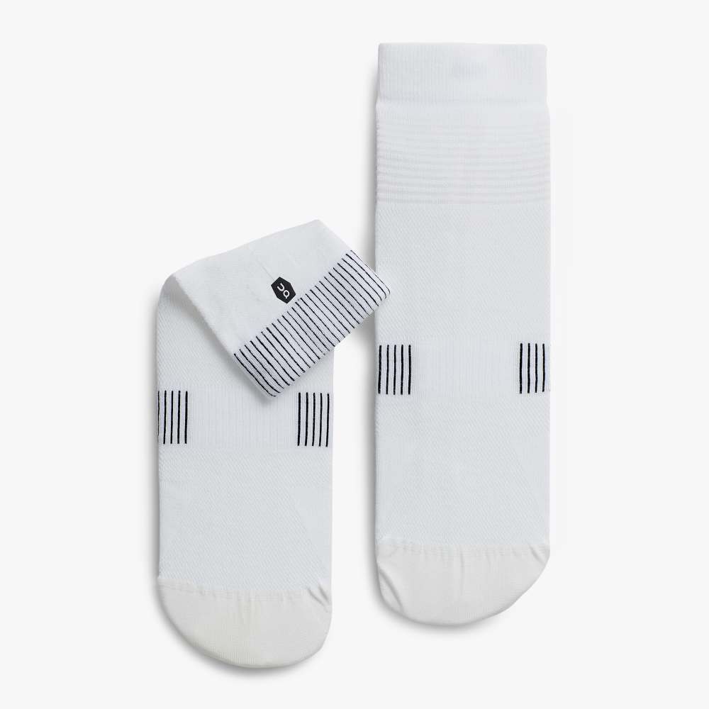 On Ultralight Mid Socks (Men's) - Find Your Feet Australia Hobart Launceston Tasmania - White | Black