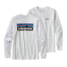 Patagonia Long-Sleeved P-6 Logo Responsibili-Tee (Men's) - White - Find Your Feet Australia Hobart Launceston Tasmania