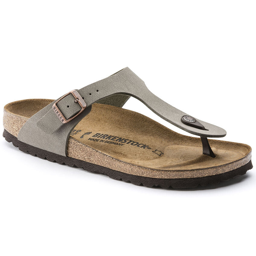 Birkenstock Gizeh Birki-Buc/Suede Sandal Stone (Women's) 043391 - Find Your Feet Australia Hobart Launceston Tasmania