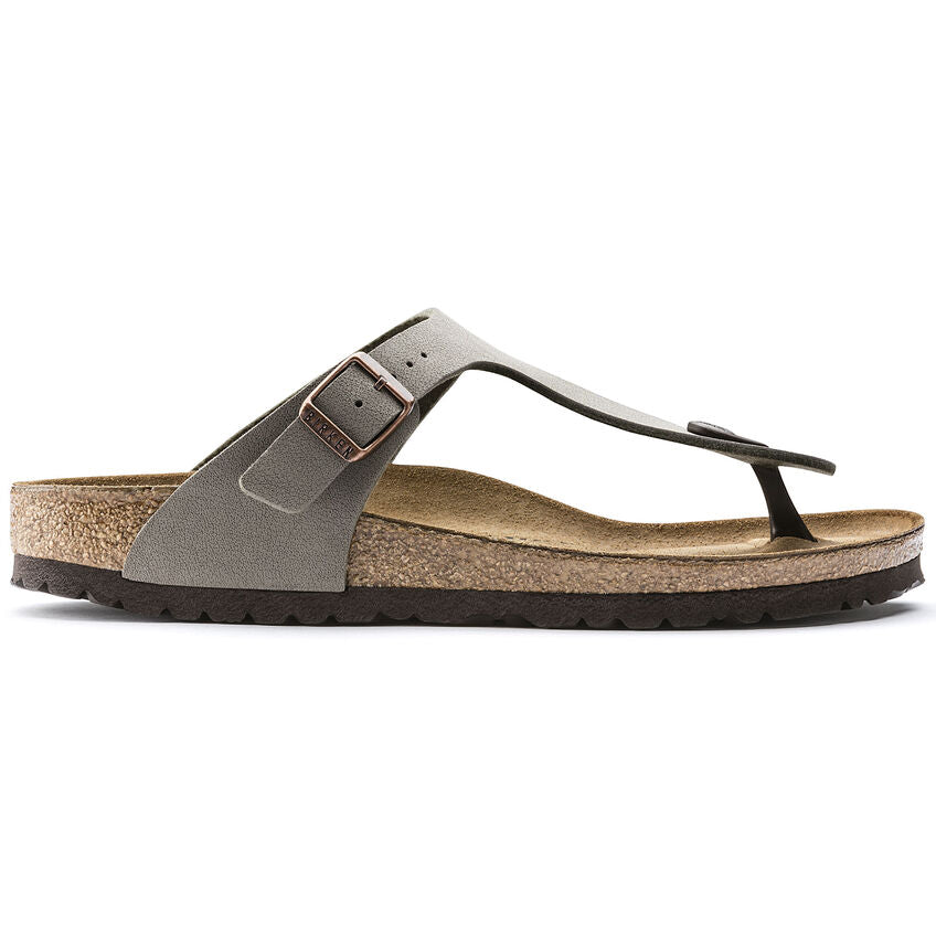 Birkenstock Gizeh Birki-Buc/Suede Sandal Stone (Women's) 043391 - Find Your Feet Australia Hobart Launceston Tasmania