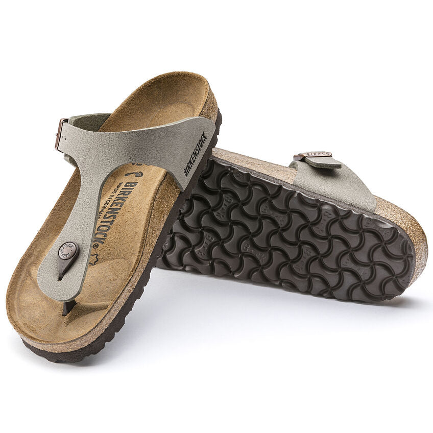 Birkenstock Gizeh Birki-Buc/Suede Sandal Stone (Women's) 043391 - Find Your Feet Australia Hobart Launceston Tasmania